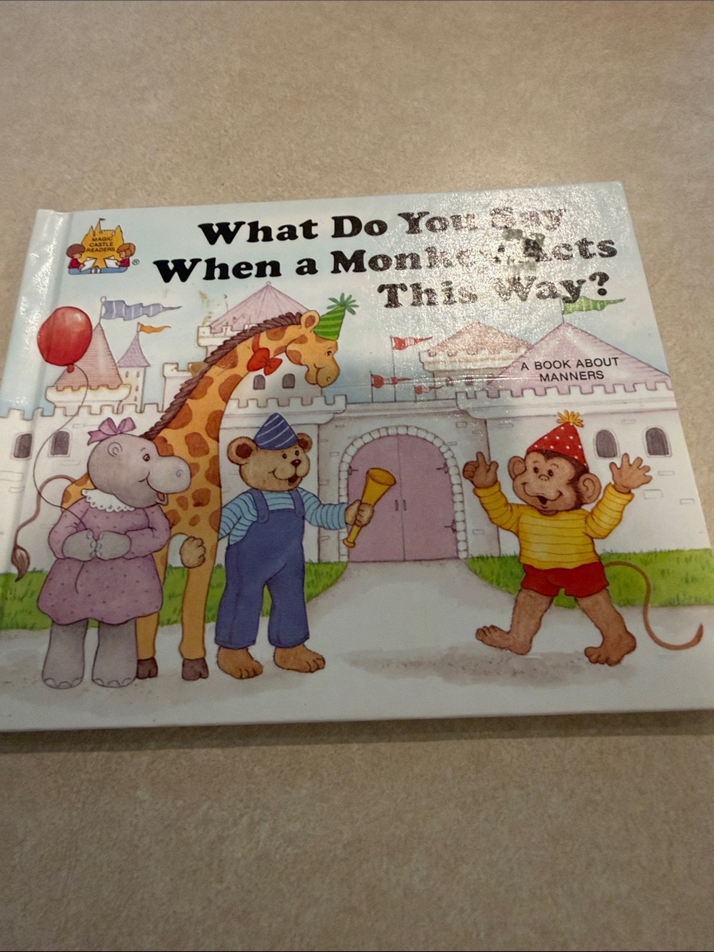 What Do You Say When a Monkey Acts This Way? - Kids Picture Book (White)